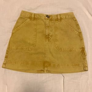 Yellow BDG cargo skirt (urban outfitters)